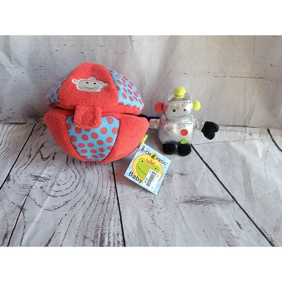 Rich Frog Robot Plush Ball Baby Toy Rattle - Picture 1 of 8